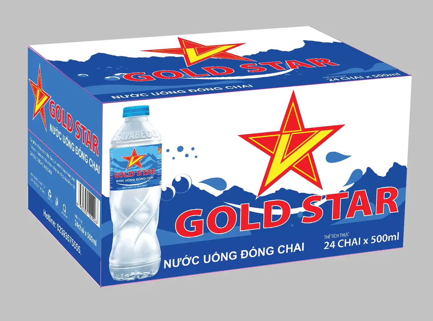 thung nuoc khoang gold star 500ml